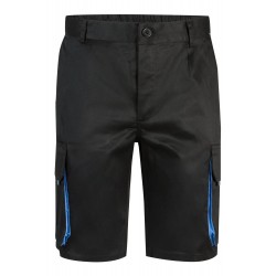 Bermuda de trabajo color Negro/celeste, ref. 103007_00/05, Velilla