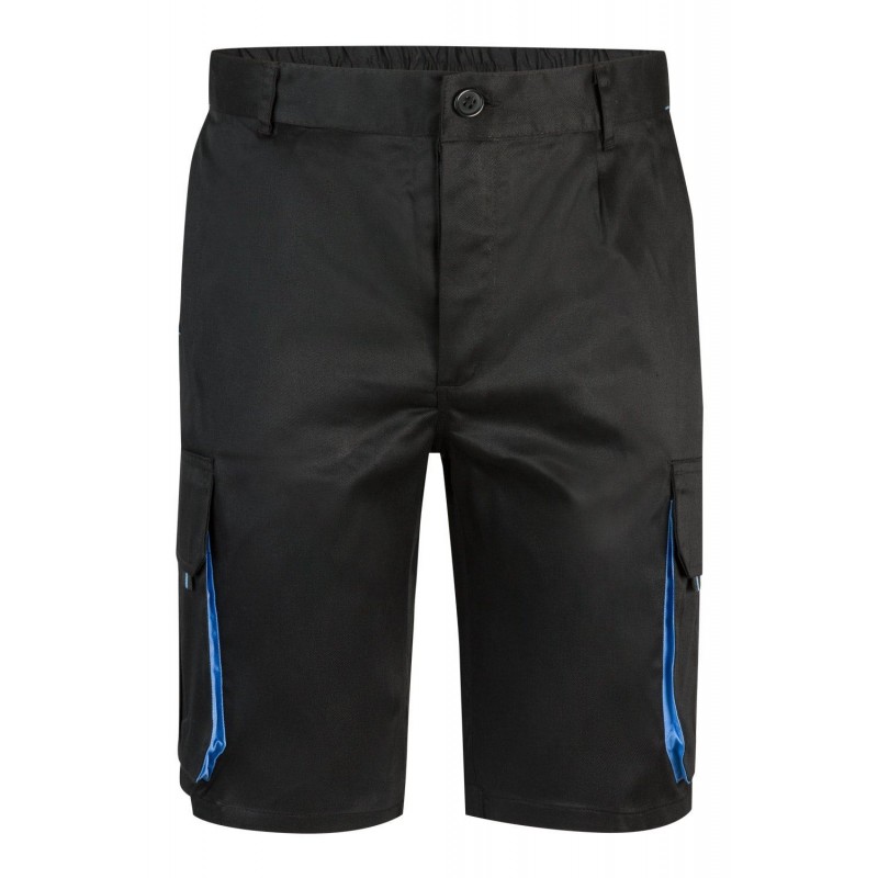 Bermuda de trabajo color Negro/celeste, ref. 103007_00/05, Velilla