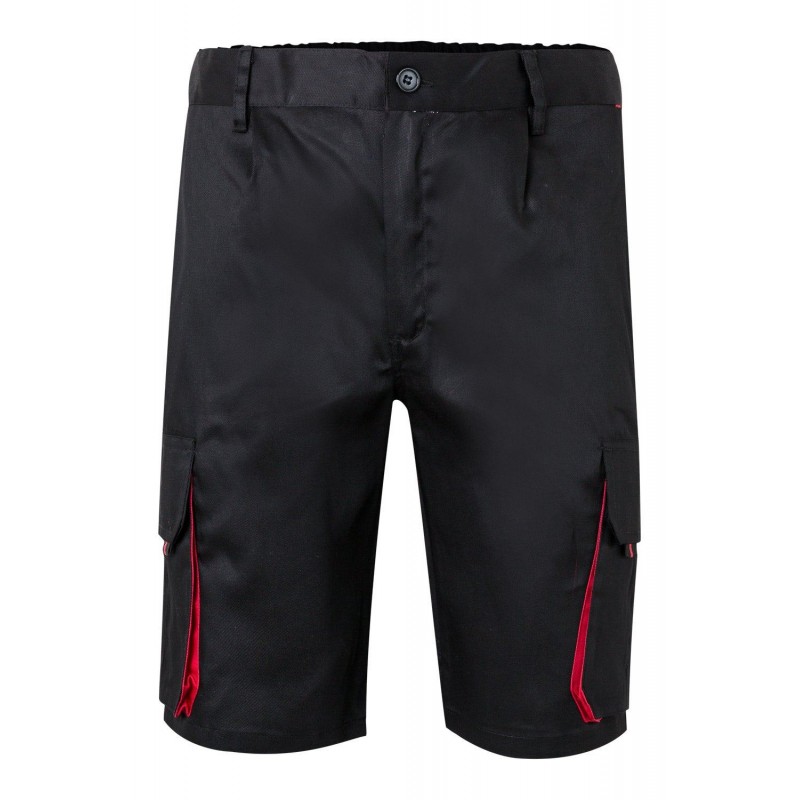 Bermuda de trabajo color Negro/rojo, ref. 103007_00/12, Velilla