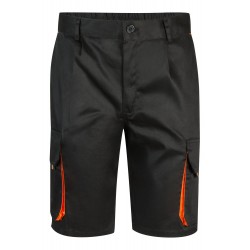 Bermuda de trabajo color Negro/naranja, ref. 103007_00/16, Velilla