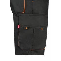 Bermuda de trabajo color Negro/naranja, ref. 103007_00/16, Velilla