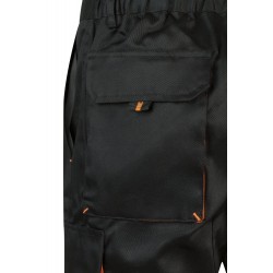 Bermuda de trabajo color Negro/naranja, ref. 103007_00/16, Velilla