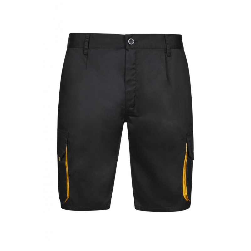 Bermuda de trabajo color Negro/Amarillo, ref. 103007_00/17, Velilla