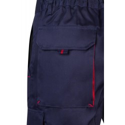 Bermuda de trabajo color Azul marino/rojo, ref. 103007_01/12, Velilla