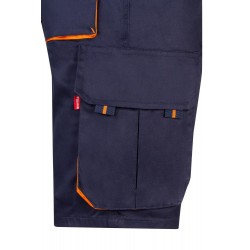 Bermuda de trabajo color Azul marino/naranja, ref. 103007_01/16, Velilla