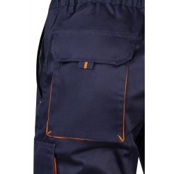 Bermuda de trabajo color Azul marino/naranja, ref. 103007_01/16, Velilla