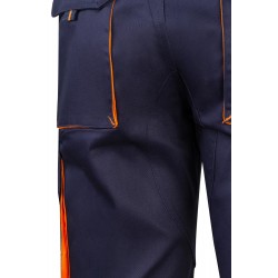 Bermuda de trabajo color Azul marino/naranja, ref. 103007_01/16, Velilla