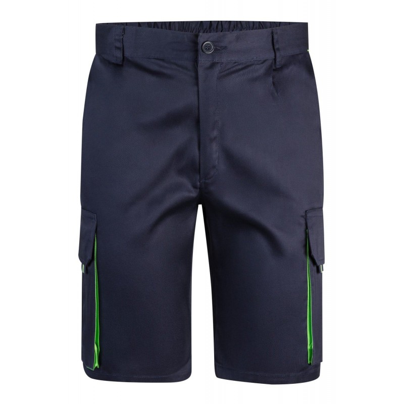 Bermuda de trabajo color Azul marino/verde, ref. 103007_01/25, Velilla