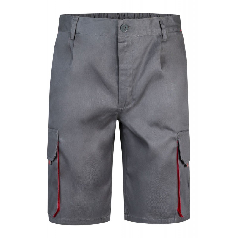 Bermuda de trabajo color Gris/rojo, ref. 103007_08/12, Velilla