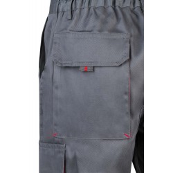 Bermuda de trabajo color Gris/rojo, ref. 103007_08/12, Velilla