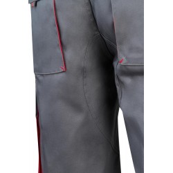 Bermuda de trabajo color Gris/rojo, ref. 103007_08/12, Velilla