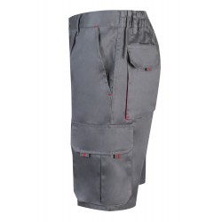 Bermuda de trabajo color Gris/rojo, ref. 103007_08/12, Velilla