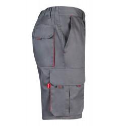 Bermuda de trabajo color Gris/rojo, ref. 103007_08/12, Velilla