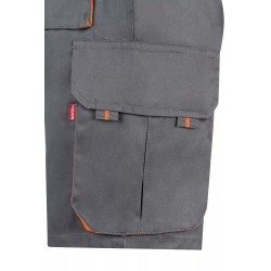 Bermuda de trabajo color Gris/Naranja, ref. 103007_08/16, Velilla