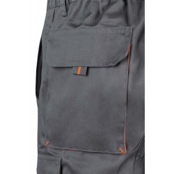 Bermuda de trabajo color Gris/Naranja, ref. 103007_08/16, Velilla