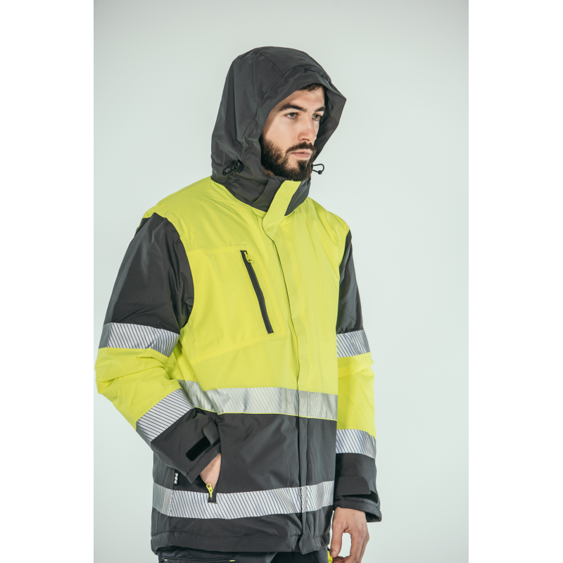 Parka alta visibilidad HOMBRE KINGSMANN STARLIGHT con guata, Gris con...