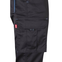 Pantalón de trabajo stretch color Negro/celeste, ref. 103024S_00/05, Velilla