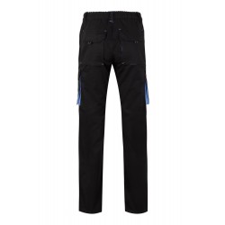 Pantalón de trabajo stretch color Negro/celeste, ref. 103024S_00/05, Velilla
