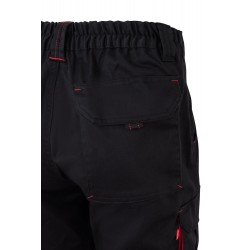 Pantalón de trabajo stretch color Negro/rojo, ref. 103024S_00/12, Velilla