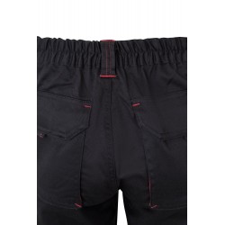 Pantalón de trabajo stretch color Negro/rojo, ref. 103024S_00/12, Velilla