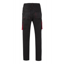 Pantalón de trabajo stretch color Negro/rojo, ref. 103024S_00/12, Velilla
