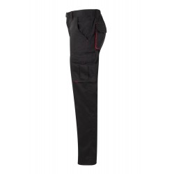 Pantalón de trabajo stretch color Negro/rojo, ref. 103024S_00/12, Velilla