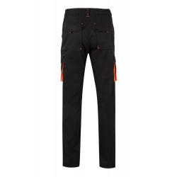 Pantalón de trabajo stretch color Negro/naranja, ref. 103024S_00/16, Velilla