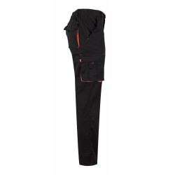 Pantalón de trabajo stretch color Negro/naranja, ref. 103024S_00/16, Velilla