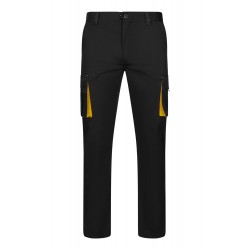 Pantalón de trabajo stretch color Negro/Amarillo, ref. 103024S_00/17, Velilla
