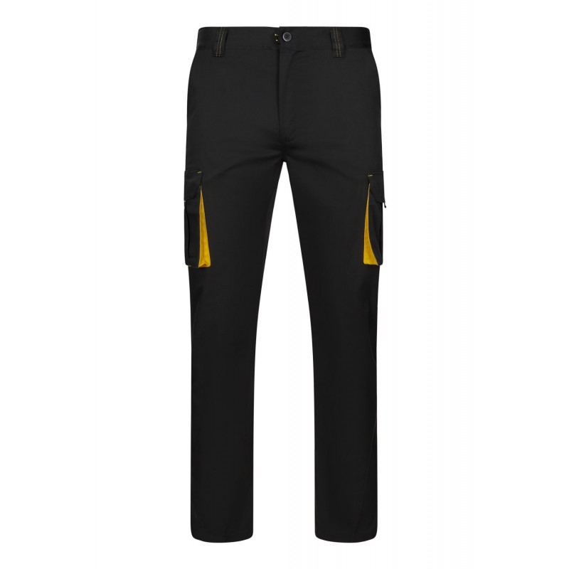 Pantalón de trabajo stretch color Negro/Amarillo, ref. 103024S_00/17, Velilla