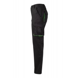Pantalón de trabajo stretch color Negro/Verde, ref. 103024S_00/25, Velilla