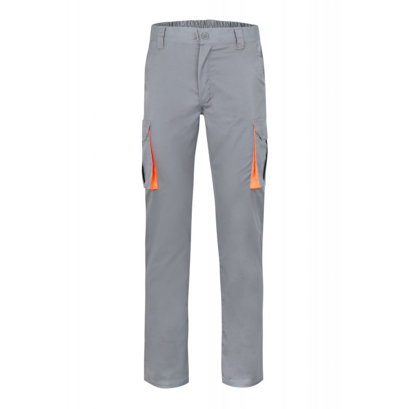 Pantalón de trabajo stretch color Gris/Naranja, ref. 103024S_08/16, Velilla