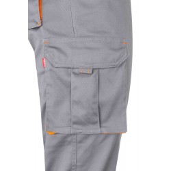 Pantalón de trabajo stretch color Gris/Naranja, ref. 103024S_08/16, Velilla