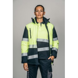 Parka alta visibilidad MUJER KINGSMANN STARLIGHT con guata, Azul Marino con... 2