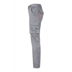 Pantalón de trabajo stretch color Gris/Naranja, ref. 103024S_08/16, Velilla