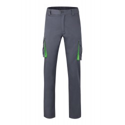 Pantalón de trabajo stretch color Gris/Verde, ref. 103024S_08/25, Velilla