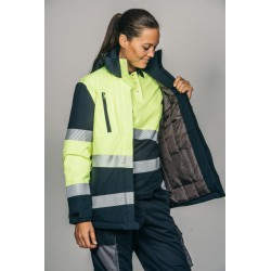 Parka alta visibilidad MUJER KINGSMANN STARLIGHT con guata, Azul Marino con... 3