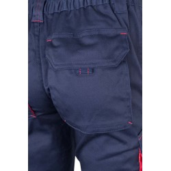 Pantalón de trabajo stretch color Azul marino/rojo, ref. 103024S_61/12, Velilla