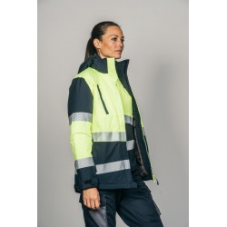Parka alta visibilidad MUJER KINGSMANN STARLIGHT con guata, Azul Marino con... 5