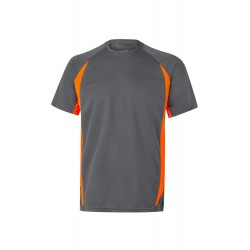 Camisetas de trabajo color Naranja flúor/gris, ref. 105501_08/19, Velilla
