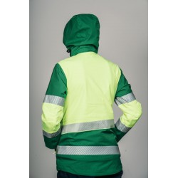 Parka alta visibilidad MUJER KINGSMANN STARLIGHT con guata, Verde con... 4