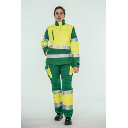 Parka alta visibilidad MUJER KINGSMANN STARLIGHT con guata, Verde con... 12