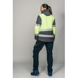 Parka alta visibilidad MUJER KINGSMANN STARLIGHT con guata, Gris con Amarillo... 4