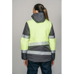 Parka alta visibilidad MUJER KINGSMANN STARLIGHT con guata, Gris con Amarillo... 5