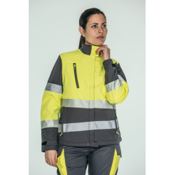 Parka alta visibilidad MUJER KINGSMANN STARLIGHT con guata, Gris con Amarillo... 6