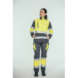 Parka alta visibilidad MUJER KINGSMANN STARLIGHT con guata, Gris con Amarillo... 8