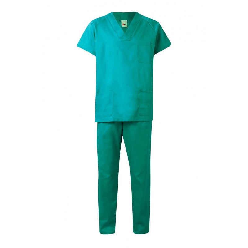 Pijama laboral color Verde unisex, ref. 800_02, Velilla