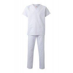 Pijama laboral color Blanco unisex, ref. 800_07, Velilla