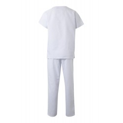 Pijama laboral color Blanco unisex, ref. 800_07, Velilla