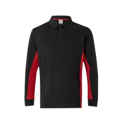 Polo de trabajo color Negro/rojo, ref. 105514_00/12, Velilla
